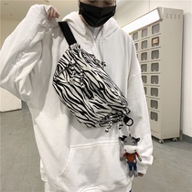 Shoulder Bag Mens Tide Brand Large Capacity ins Zebra Milk Break Bag Canvas Shoulder Bag Small Design Sense running bag