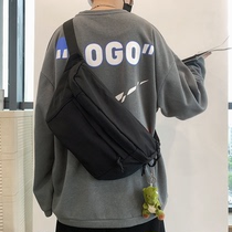 Tide brand men shoulder bag Japanese ins shoulder bag boys casual running bag large capacity canvas tablet ipad chest bag