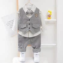  Korean boy baby autumn clothes 0-1--3 years old dress Boy spring and autumn three-piece suit childrens suit new