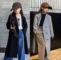 Bean Ding adventure Childrens trench coat jacket in the long section of foreign style Korean temperament early spring new casual plaid suit tide