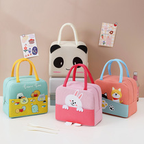 Lunch bag cartoon cute student lunch thickened insulation waterproof Oxford cloth aluminum foil large capacity portable lunch box bag