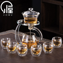 Tea set set lazy automatic tea artifact kung fu home office meeting glass teapot tea cup high-end