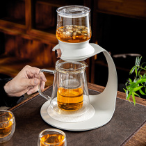 Glass kung fu tea set household tea brewers light luxury automatic lazy tea making artifact office meeting high-end