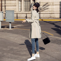 Beige Superior Sense Windcoat Jacket Woman mid-length small sub 2022 spring autumn season new Inn Wind this years great coat