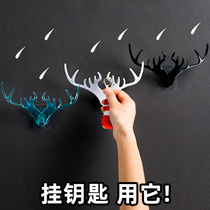 Key hanger door entrance entrance entrance entrance entrance storage ornaments creative hook Wall Wall key rack non-perforated adhesive hook