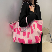 2021 New Canvas Tote Bag Light Large Bag Handbag Large Capacity Girl Bag Single Shoulder Carry-on Travel Bag