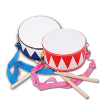 Childrens percussion instrument Orff instrument kindergarten war drum 8 inch double-sided snare drum strong play teaching aids
