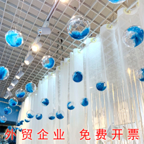 New Years Day holiday mall Jewelry Shop Ceiling Pendant shop Decorative Acrylic Plastic Christmas Ball Transparent Ball