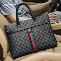 Cohnim Kevin Men Handbag Large Capacity Business Bag Casual Trend Minimalist Hand Held Briefcase
