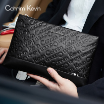 Cohnim Kevin handbag mens genuine leather board-card new business casual designer nipping bag handmade with bag men and light lavish