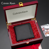 Cohnim Kevin wallet mens leather long wallet Business Mens wallet simple multifunctional short tide