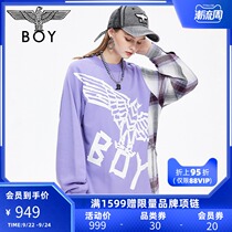 boylondon official website 2021 Autumn New collage Big Eagle print knit fairy dress 700109