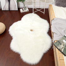 White long plush cloud rug carpet bedside carpet heart-shaped girl princess irregularly padded with plush living room tea blanket