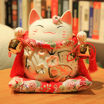 Hanqing lucky cat ornaments Open lucky piggy bank Piggy bank gift shop Ceramic Japan Japanese cashier