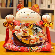 Hanqing lucky cat ornaments home ceramic large savings piggy bank shop opening gift cashier decoration