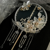 (White Tuan Fan) Hanfu Xiuhe Bride Handmade Wedding White Tuan Fan DIY Material Package