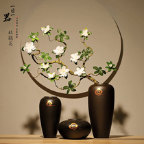 Chinese simulation azalea branch plant flower arrangement Home living room bedroom floral decoration vase fake flower decoration