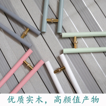 Guests such as cloud glass door solid wood handle Nordic little fresh personality creative shop door handle solid wood door handle