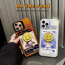 Charming eyes cartoon spaceman three-dimensional smiley face for Apple 12Pro Max phone case iPhone11xsmax tide