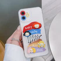 Cute cartoon girl stereo applicable iPhone11 pro max Apple 12 phone case x xs silicone 8p soft