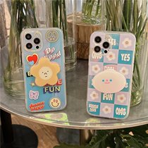 Suitable for iPhone12 fun bracket 11ProMax phone case XR Apple Xs laser English 7 Korean Style 8Plus