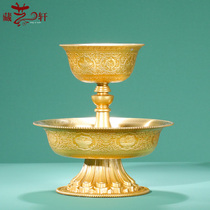 Offering guardian cup Small Huibao pure copper water supply cup Eight auspicious offering Buddha cup Tibetan Tantric Buddhist supplies offering cup