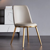 Light Extravagant Dining Chair Home Nordic Modern Stainless Steel Advanced Sensation Table Angi Chair Leather Leaning Back Chair Make-up Chair