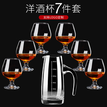Creative European red wine glass Household 6-pack crystal glass Brandy glass Foreign wine glass Whisky glass set