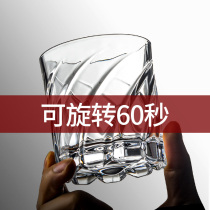 Creative tumbler spinning whiskey glass crystal glass home Beer Wine Cup cocktail spiral Cup