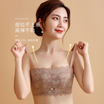 Ice silk bandeau summer anti-light beauty salon adjustment underwear womens small chest super gathered sexy incognito bra cover