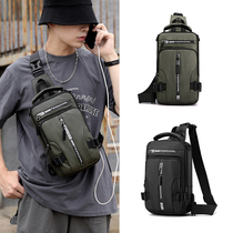 Casual Fashion Mens Chest Bag Brief single shoulder Inclined Satchel multifunction Chauffawl diagonal Backpack Bag Trendy Men Bag