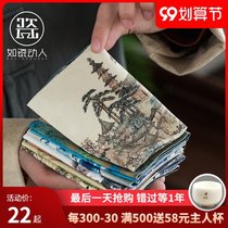 Such as porcelain touching painted tea towel tea cloth absorbent thick towel tea table tea plate mat tea set tea ceremony accessories small square towel