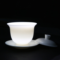 Sutton white jade bowl tea cup ceramic household Teapot Tea Bowl Cup Dehui white porcelain tea cup three-up bowl