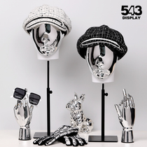Hat glasses shop display stand for men and women hat holder wig headstand simulation head model prop CAP support bracket