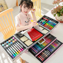 Childrens painting set drawing tool Primary School students watercolor pen brush art stationery learning birthday puzzle gift