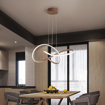 Creative living room chandelier modern simple bedroom lamp Nordic light luxury room lighting home ring led dining lamp