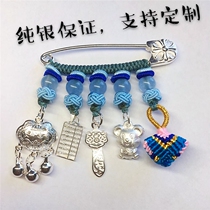 Pregnant woman Baby Baby sterling silver evil pin brooch peach wood pendant shock anti-shock and evil handmade original