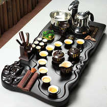 Tea set set solid wood tea table home simple tea ceremony set of four in one boiled water Tea Sea kung fu tea tray automatic