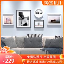 Living room photo wall non-punching ins Wind Wall photo frame wall combination creative restaurant background wall decorations