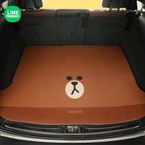 LINE Korea bear special car custom cartoon trunk mat suitable for Mercedes-Benz BMW Audi Volkswagen and other tail box mat