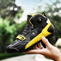 Season Motorcycle Riding Shoes Short Boots Male And Female Four Seasons Cross-country Locomotive Boots Waterproof Racing Shoes All Season 1214t