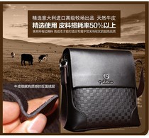 Male Bag Inclined Satchel Bag Genuine Leather Bag Men Bag Business Mens Single Shoulder Bag Vertical Diagonal Satchel 0419m