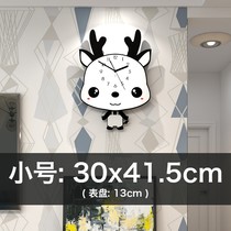 Nordic cartoon wall clock decoration home fashion personality creative clock trend art modern simple living room 0918