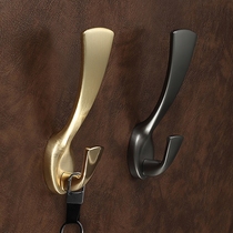 Golden clothes hook single entry door shoe cabinet adhesive hook modern simple wardrobe inside coat hook Wall clothes single hook