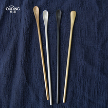 OUDING Japanese ins304 long handle mixing stick coffee spoon creative ice spoon cocktail cocktail stick honey spoon