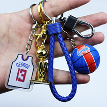 Basketball small pendant Iverson Rosway Shao Paul George Leonard trophy keychain Commemorative Prize