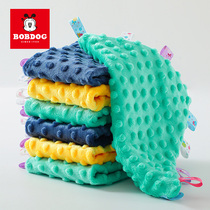 Babu Bean Baby Doudou Velvet Towel 0-1 Sui Bao An Handkerchief Sleeping Artifact Newborn saliva towel