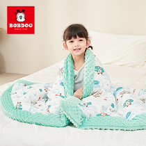Babu Bean Baby soothing Doudou is thickened in autumn and winter neonate baby cover blanket Four Seasons children quilt