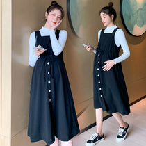 Anti-radiation maternity wear autumn pregnancy clothes to work silver fiber wear belly autumn and winter fashion dress