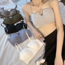 Underwear Women summer beauty back high school students gather bras thin big breasts show small chest chest chest chest vest bra bottoming